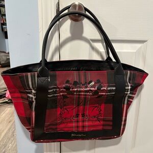 EVERYTHING MUST GO. Black and Red Checkered Tote